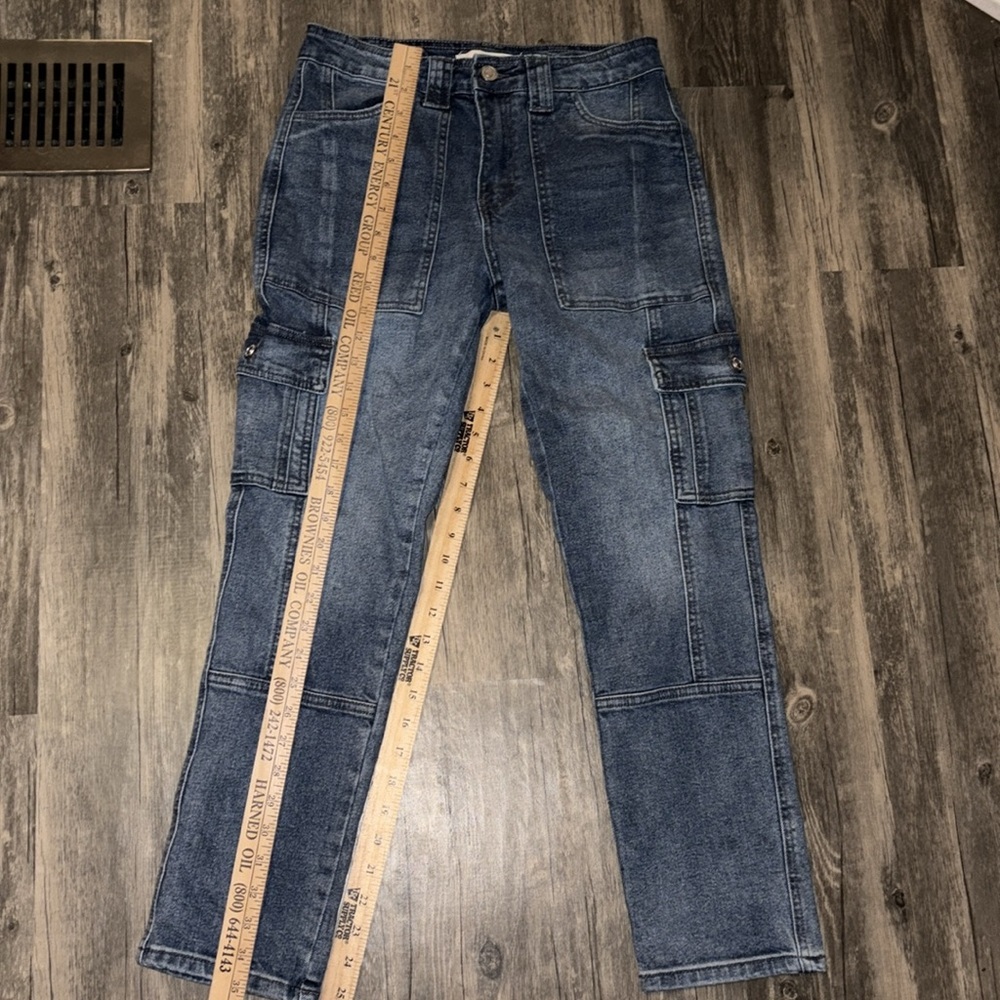 KanCan Avery Straight Leg Cargo Jeans Size 0 - Picture 6 of 9